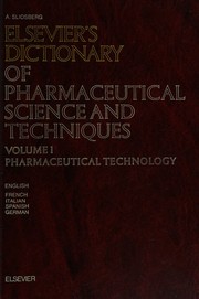 Cover of: Elsevier's dictionary of pharmaceutical science and techniques in six languages. by A. Sliosberg, A. Sliosberg
