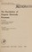 Cover of: The elucidation of organic electrode processes