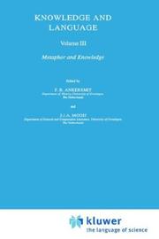 Front cover of Knowledge and Language: Volume III by Unknown