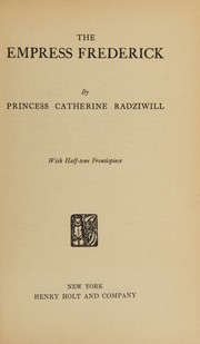 Cover of: Empress Frederick