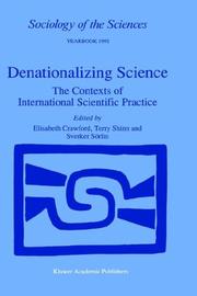 Cover of: Denationalizing science by edited by Elisabeth Crawford, Terry Shinn, and Sverker Sörlin.