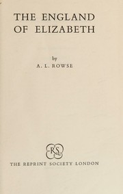 Cover of: The England of Elizabeth