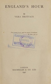 Cover of: England's hour,
