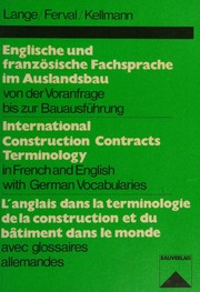 Cover of: Englische und französische Fachsprache im Auslandsbau by Klaus Lange, Klaus Lange