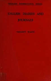 Cover of: English diaries and journals