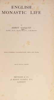 Cover of: English Monastic Life