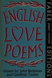 Cover of: English Love Poems.