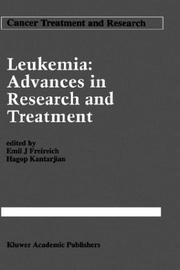 Cover of: Leukemia: advances in research and treatment