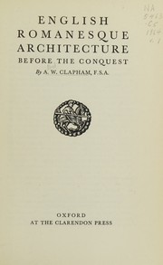 Cover of: English romanesque architecture.