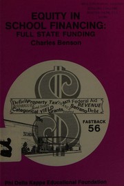 Cover of Equity in school financing, full state funding by Charles Scott Benson