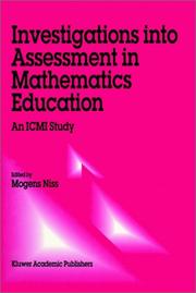 Cover of: Investigations into assessment in mathematics education