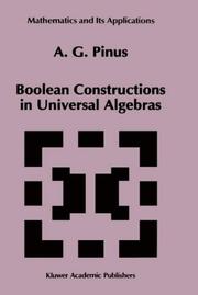 Cover of: Boolean constructions in universal algebras