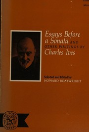 Cover of: Essays before a sonata, by Charles Ives, Charles Ives