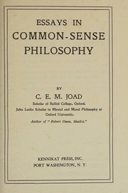 Cover of: Essays in common-sense philosophy