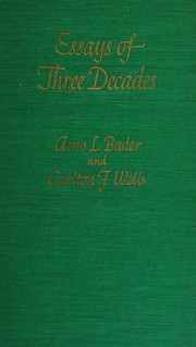 Cover of: Essays of three decades;