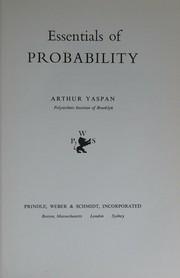 Cover of: Essentials of probability by Arthur Yaspan, Arthur Yaspan