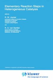 Cover of: Elementary reaction steps in heterogeneous catalysis