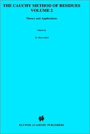 Cover of: The Cauchy Method of Residues, Volume 2 by Dragoslav S. Mitrinovic , J.D. Keckic