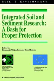 Cover of: Integrated Soil and Sediment Research by 