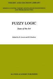 Cover of: Fuzzy logic: state of the art