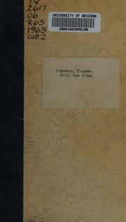 Cover of: Exi t the king: a play