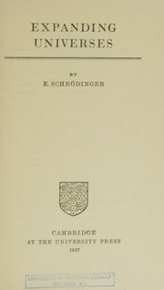 Cover of: Expanding universes