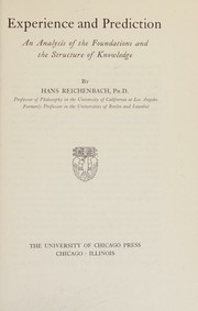 Cover of: Experience and Prediction