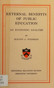 cover of External benefits of public education