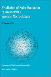 Cover of: Prediction of solar radiation in areas with a specific microclimate by edited by R. Dogniaux.