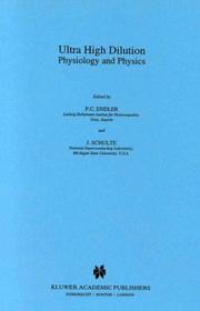 Cover of: Ultra High Dilution: Physiology and Physics