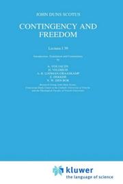 Cover of: Contingency and freedom = by John Duns Scotus