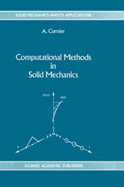 Cover of: Computational methods in solid mechanics | Alain Curnier