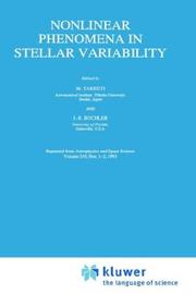 Cover of: Nonlinear phenomena in stellar variability
