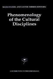Cover of: Phenomenology of the cultural disciplines