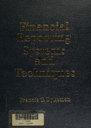 Front cover of Financial reporting systems and techniques by Francis C. Dykeman