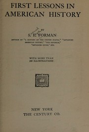 Cover of: First lessons in American history