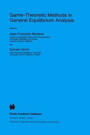 Cover of Game-theoretic methods in general equilibrium analysis