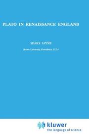 Cover of: Plato in Renaissance England