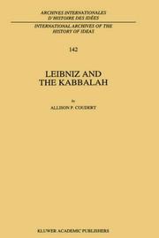 Cover of: Leibniz and the Kabbalah by Allison Coudert
