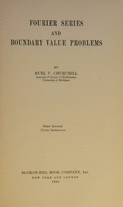 Cover of: Fourier series and boundary value problems.