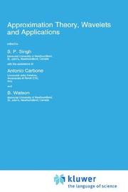 Cover of: Approximation Theory, Wavelets and Applications