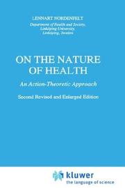 Cover of: On the nature of health | Lennart Nordenfelt