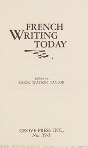 French writing today