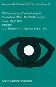 Cover of: Ultrasonography in Ophthalmology 14 (Documenta Ophthalmologica Proceedings Series)
