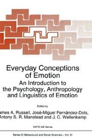 Cover of: Everyday conceptions of emotion by edited by James A. Russell ... [et al.].