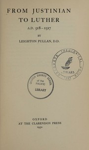 Cover of: From Justinian to Luther: A.D. 518-1517