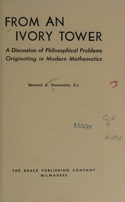Front cover of From an ivory tower by Bernard A. Hausmann