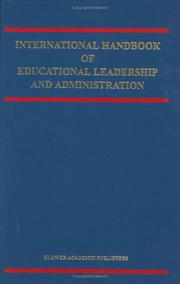 Cover of: International Handbook of Educational Leadership and Administration (Springer International Handbooks of Education) by 