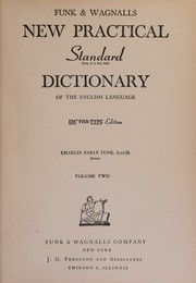 Cover of: FUNK & WAGNALLS NEW PRACTICAL STANDARD DICTIONARY: VOLUME TWO.