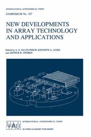 Cover of: New Developments in Array Technology and Applications (International Astronomical Union Symposia)